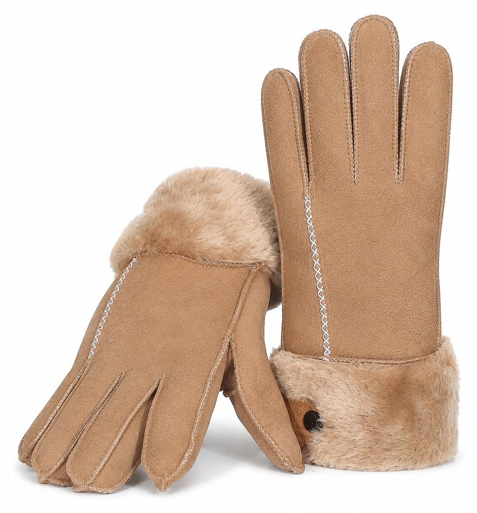 Harrys-Collection Damen Handschuh aus echtem Lammfell Produktbild 