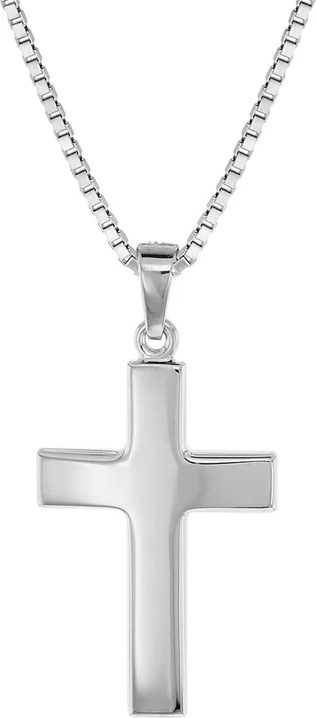 Chaîne argent homme avec pendentif croix trendor de 50 cm de long