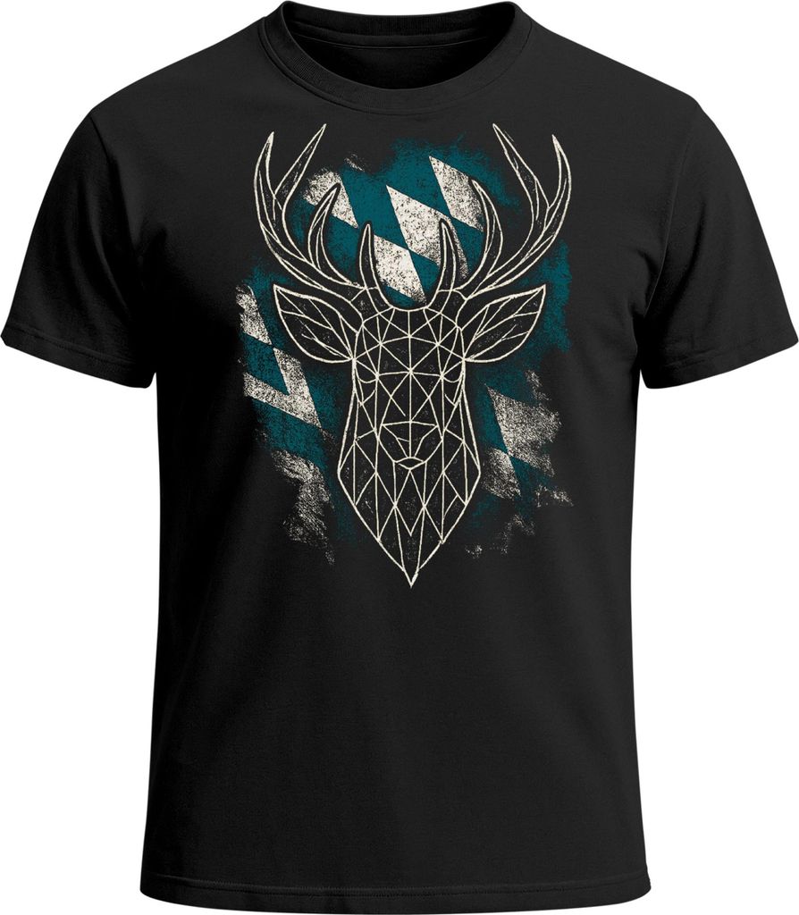 Herren T-Shirt für das Bayerisches Original Fun-Shirt Trachtenshirt Bierfest Outfit Statement Moonworks