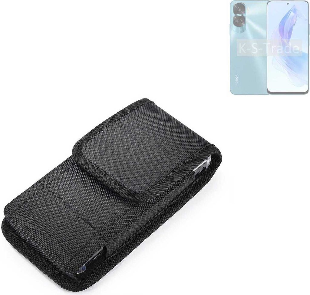 Holster Gürteltasche kompatibel mit Honor 90 Lite Holster Gürtel Tasche wasserabweisend Handy Hülle Schutz Hülle Outdoor schwarz K-S-Trade