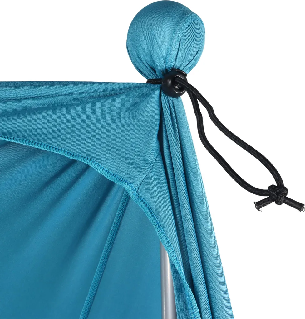 Voile d'ombrage de plage léger en polyester avec ancrages de sable 2m