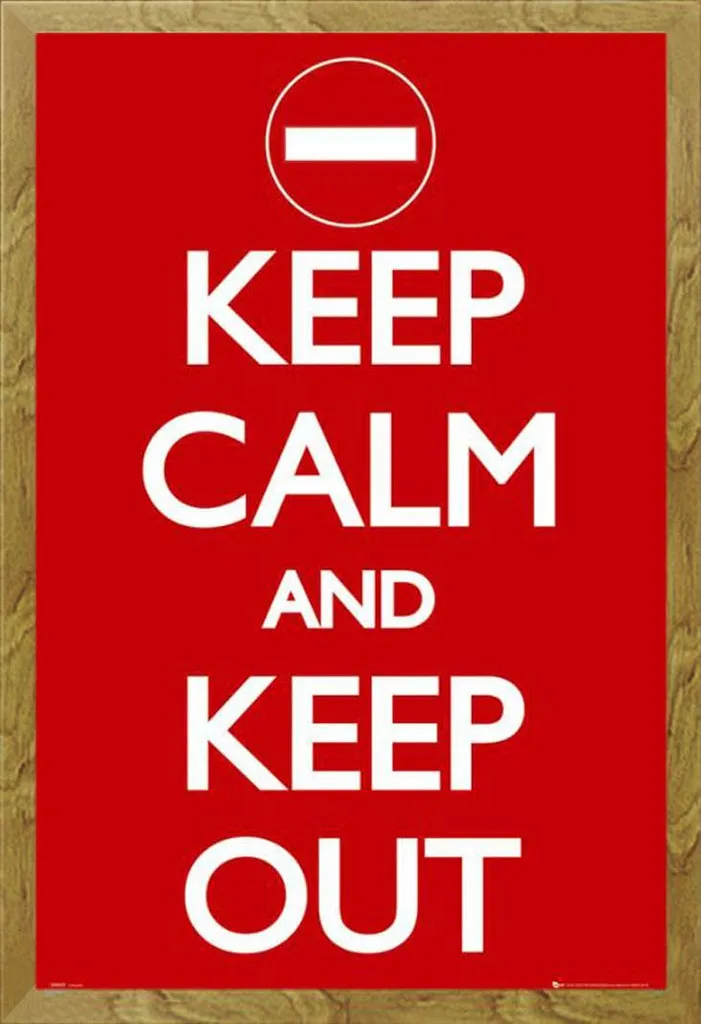 Maxi Poster 61x91,5 Keep Calm + Cornice Shinsuke Rovere MDF