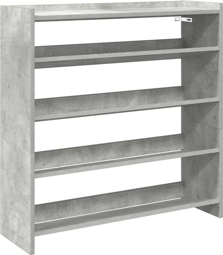 Schuhregal Betongrau 80x25x81 cm Holzwerkstoff