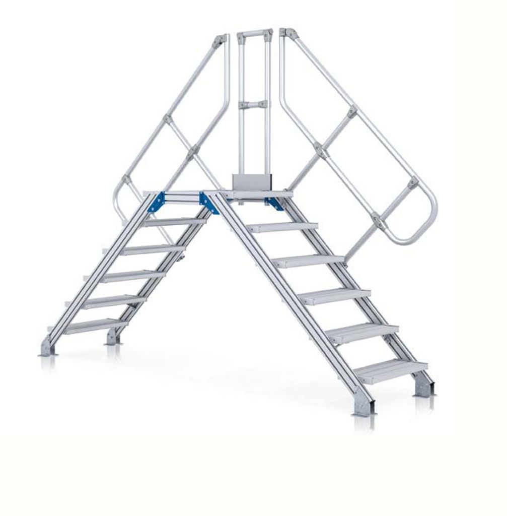 ZARGES LM-Überstieg 45° 11 Stufen, 800 mm breit, Höhe 2.240 mm 40355950