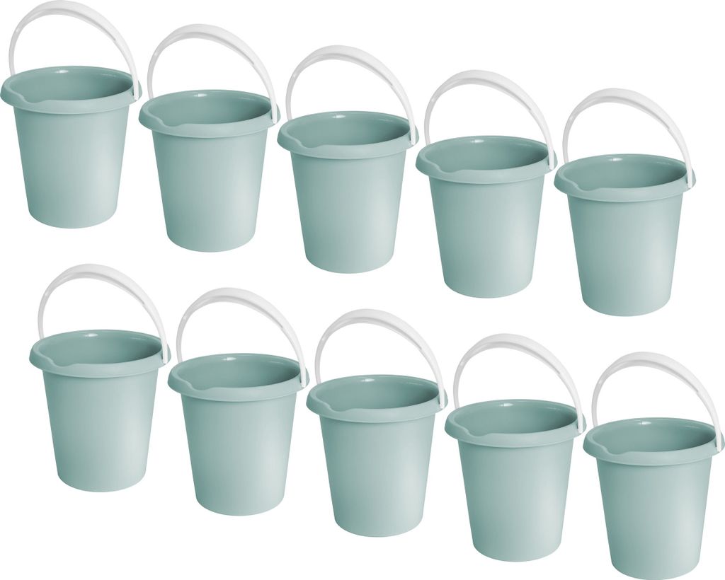 10x Kunststoff Eimer 12L Putzeimer Haushaltseimer Produktbild 