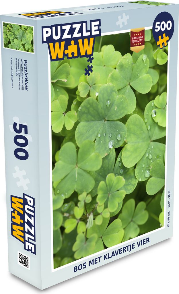 MuchoWow Puzzle 500 Teile Wald mit vierblättrigem Klee - Denken - Spiel - Toy