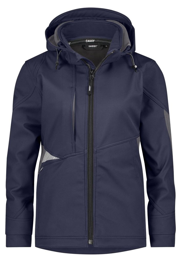 DASSY Gravity Next Women Softshell-Jacke Damen nachtblau/anthrazitgrau M
