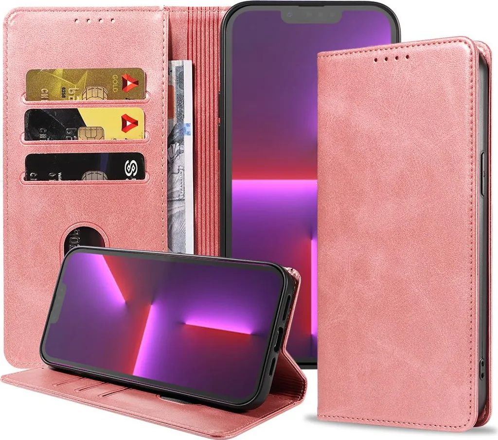 Cover Rosa iPhone 13 Pro Portafoglio Elegante | Smartphonica - 1
