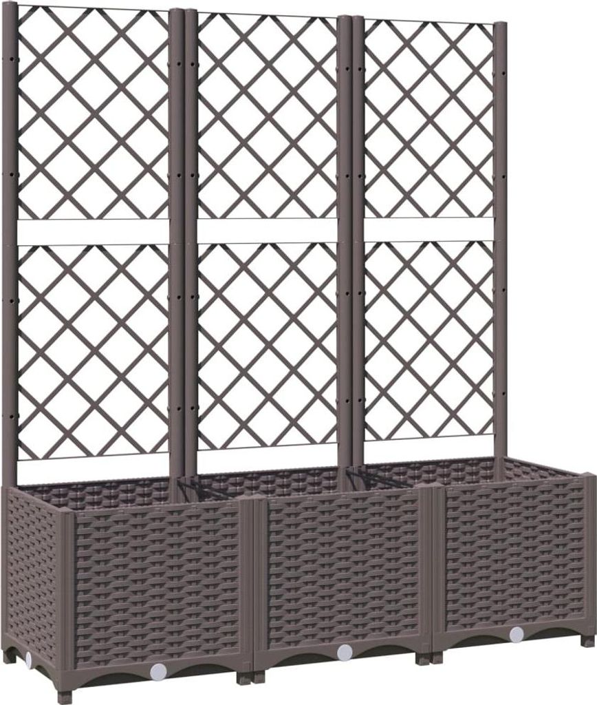 vidaXL Záhradný kvetináč s mriežkou hnedý 120 x 40 x 136 cm Obrázok produktu 
