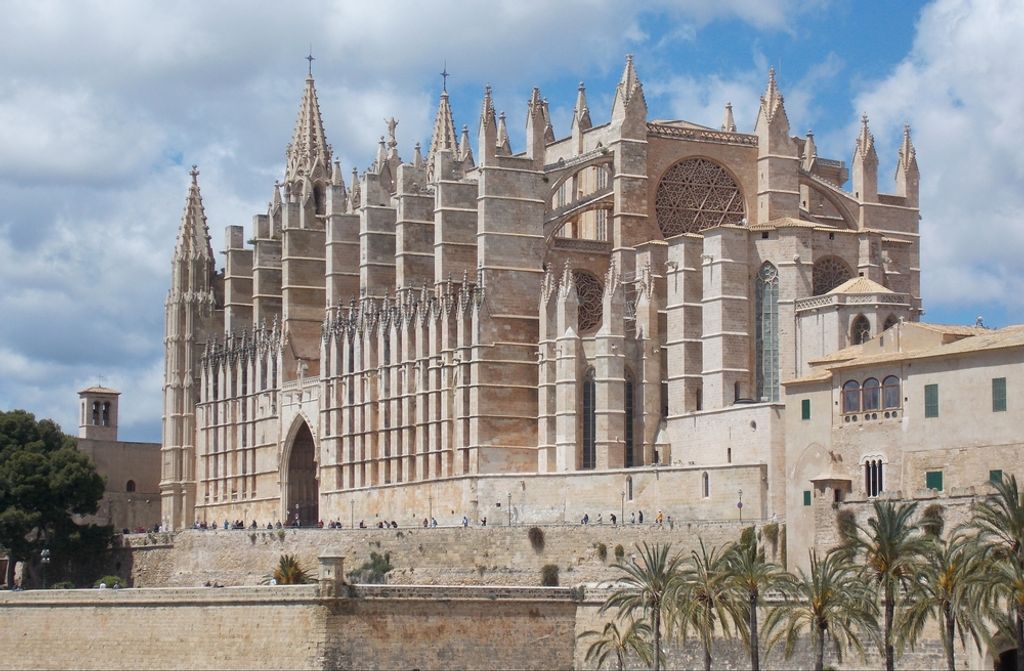 hansepuzzle 66310 - Kathedrale von Palma Puzzle, 500 Teile, Religion, 46,0 x 30,0cm mit hochwertiger Aufbewahrung, Kartonbox & Beutel