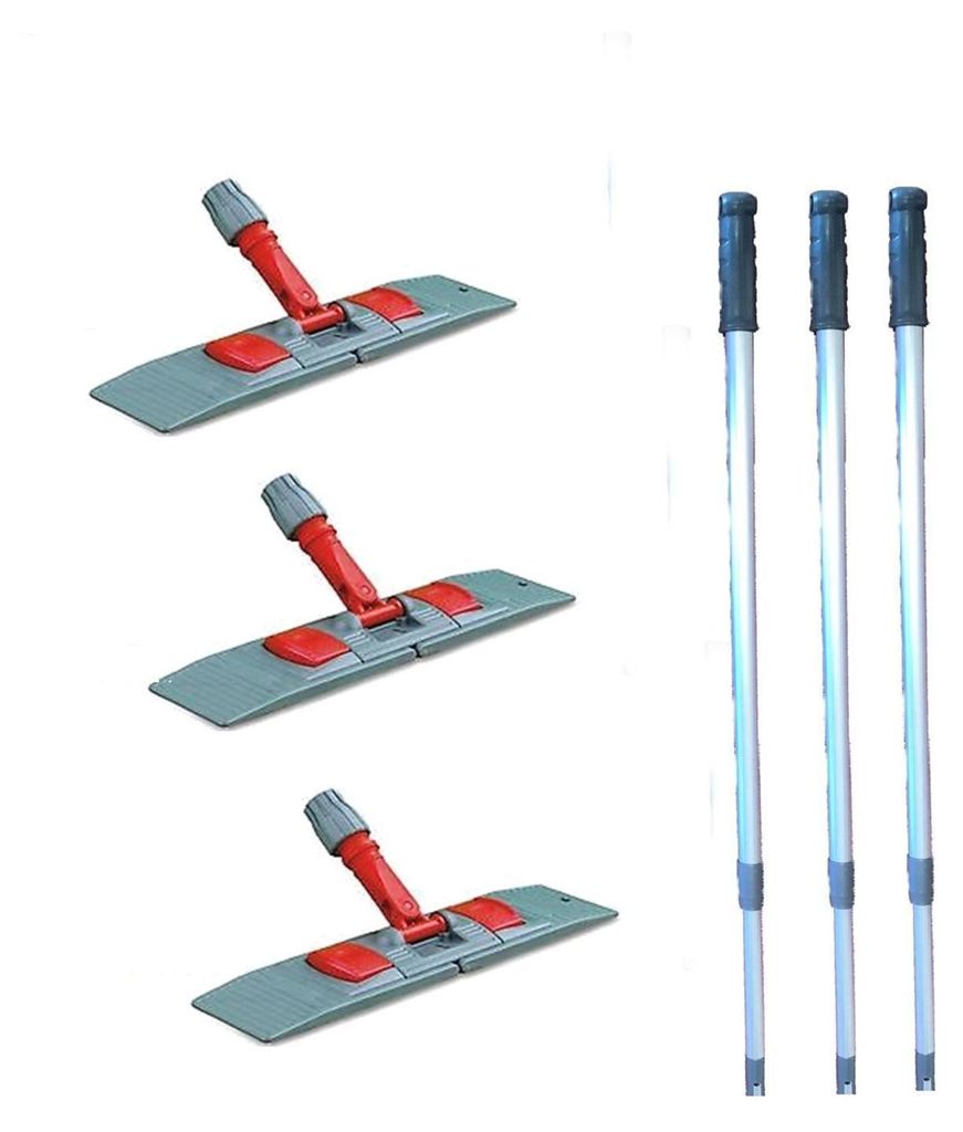 3 x Klapphalter mit Teleskopstiel für Wischmopp Produktbild 