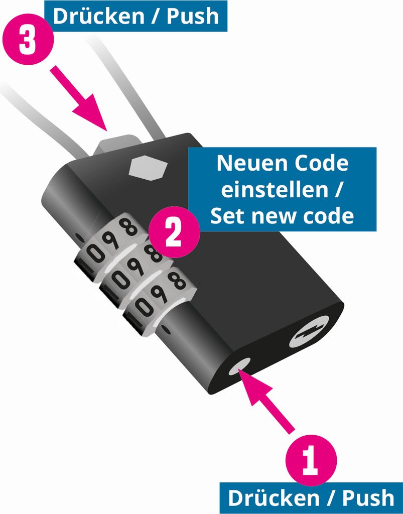 RAVE TSA Kofferschloss, Vorhängeschloss mit Produktbild 4