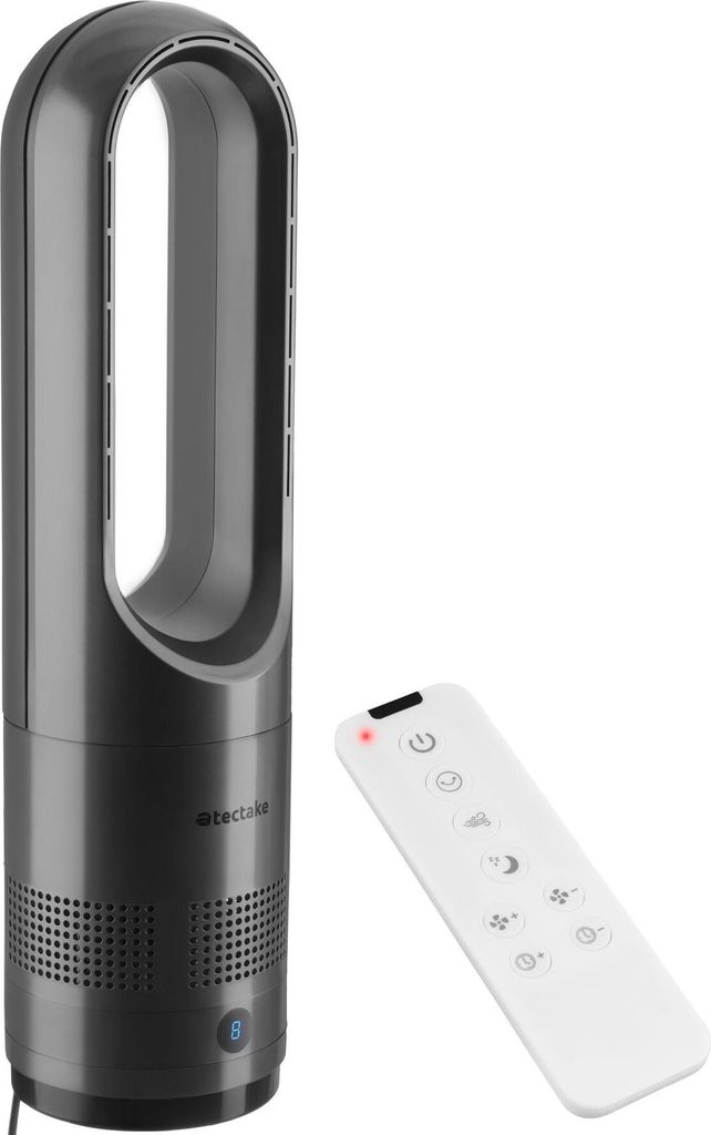 Ventilateur colonne POLAR avec oscillation à 80° - gris Image du produit 