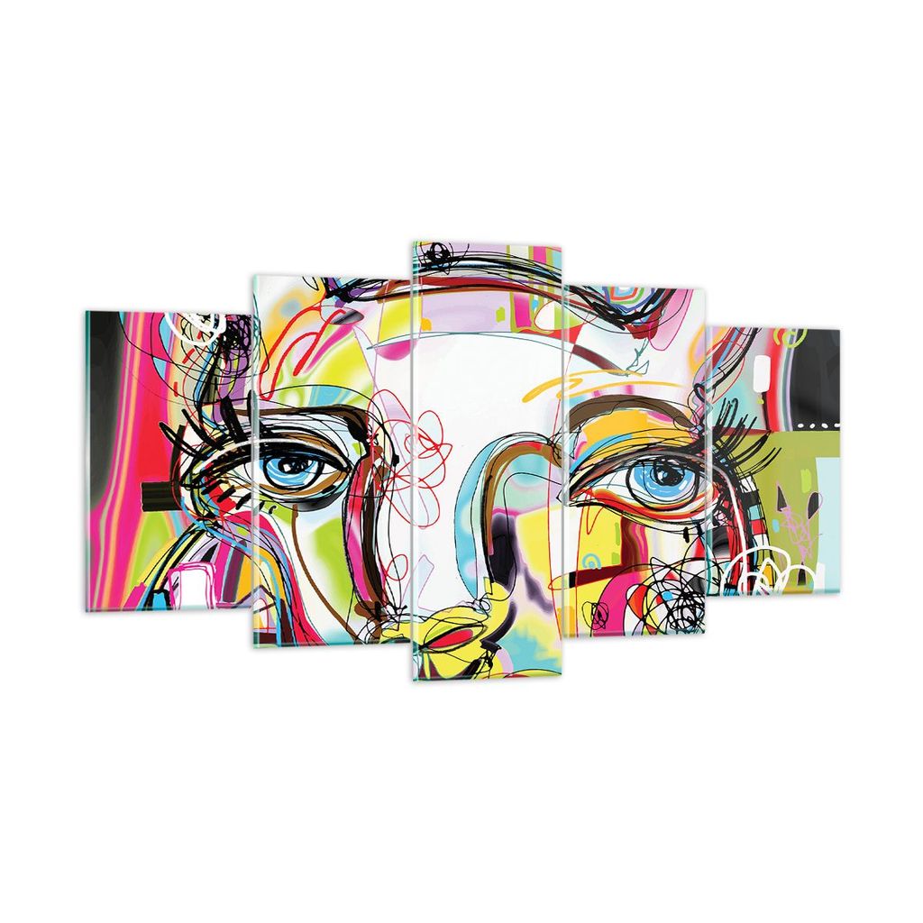 Bilder auf glas - Abstraktion modern - 160x85cm - Glasbilder - Wandbilder - Kunstdruck - zum Aufhängen bereit - Wanddekoration aus Glas - Glas Bil...