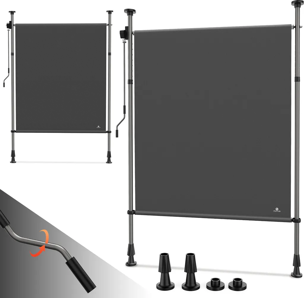 Strattore Tenda a Pinza Estensibile 150x310 cm Antracite per Balcone