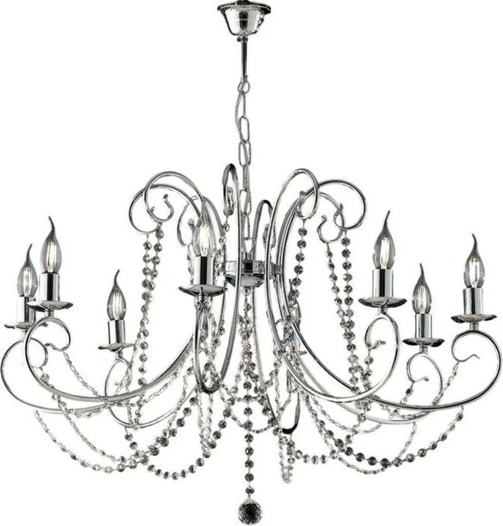 Lustre Magda 8 feux pour salle à manger spacieuse et salon de luxe