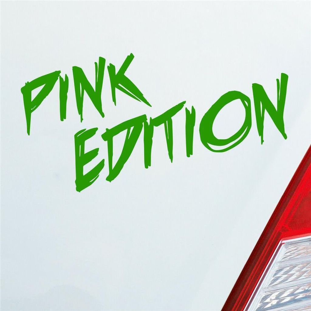 Auto Aufkleber Pink Edition Auto Car Tuning Motorrad 15x7 cm Hellgrün Sticker Heckscheibenaufkleber