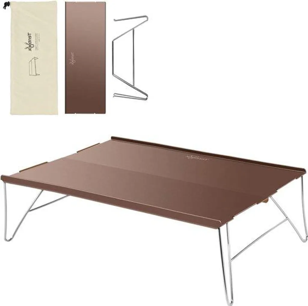 Table de pique-nique pliante aluminium pour repas en famille et bivouac