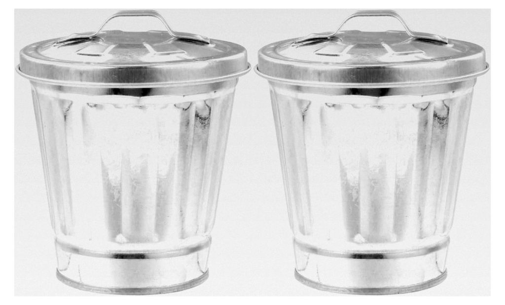 Verzinkter Metall-Mülleimer mit Deckel 4,29 x 3,78 Zoll tragbarer Mini-Desktop-Müllbehälter für Küche, Büro und Zuhause
