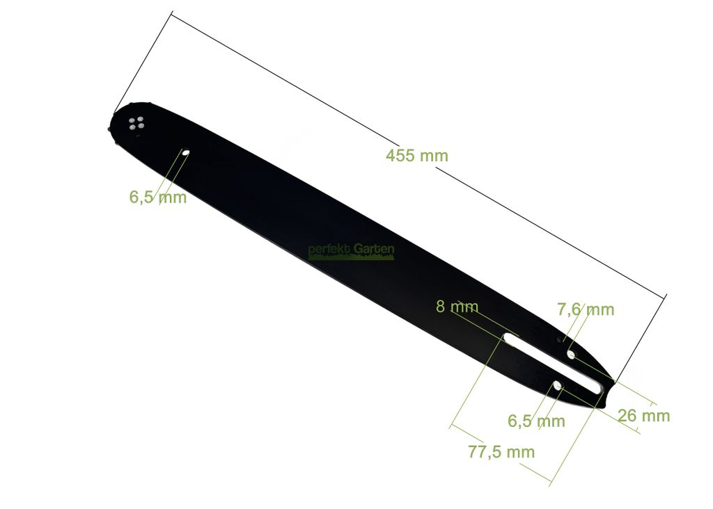 38cm 1,5mm 0,325" 64TG Schwert +4 Kette für Scheppach CSH46 Produktbild 