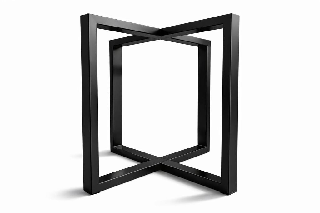 Tisch-Kufen Schwerlast Tischgestell aus Metall, Stabile Möbel-Kufen, Tischbeine für Esstisch und Schreibtisch Schwarz