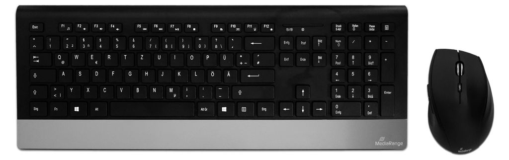MediaRange Tastatur Highline wireless inkl. Maus schwarz Produktbild 