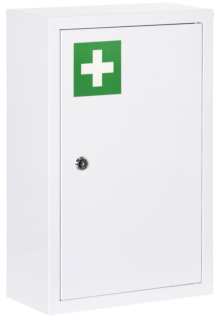Medizinschrank. abschlie?bar. Einlegeb?den. Stahlgeh?use. 30x14x46 cm. Wei?