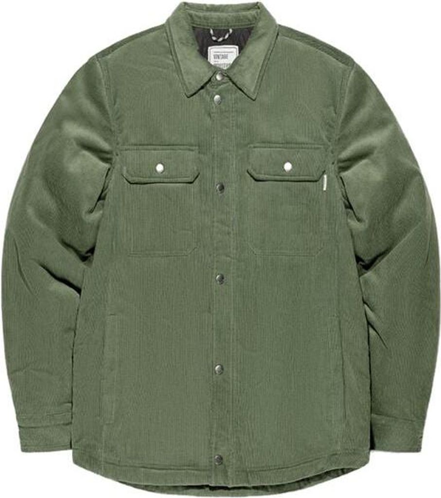 Vintage Industries Langarmhemd Herren STEVEN PADDED SHIRT/ JACKET grün XXL