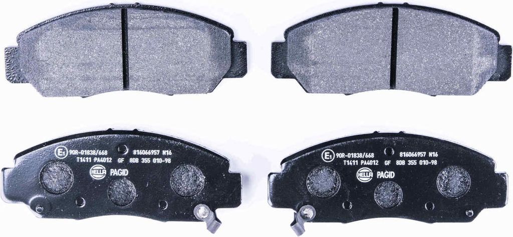 Bremsbelagsatz Scheiben mit Verschleißwarnung 16,9 mm HELLA für u.a. HONDA FR-V