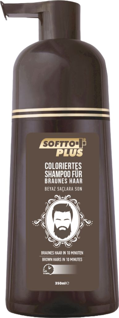Šampón na hnedé vlasy Softto+Plus, pokrýva biele a šedivé Obrázok produktu 