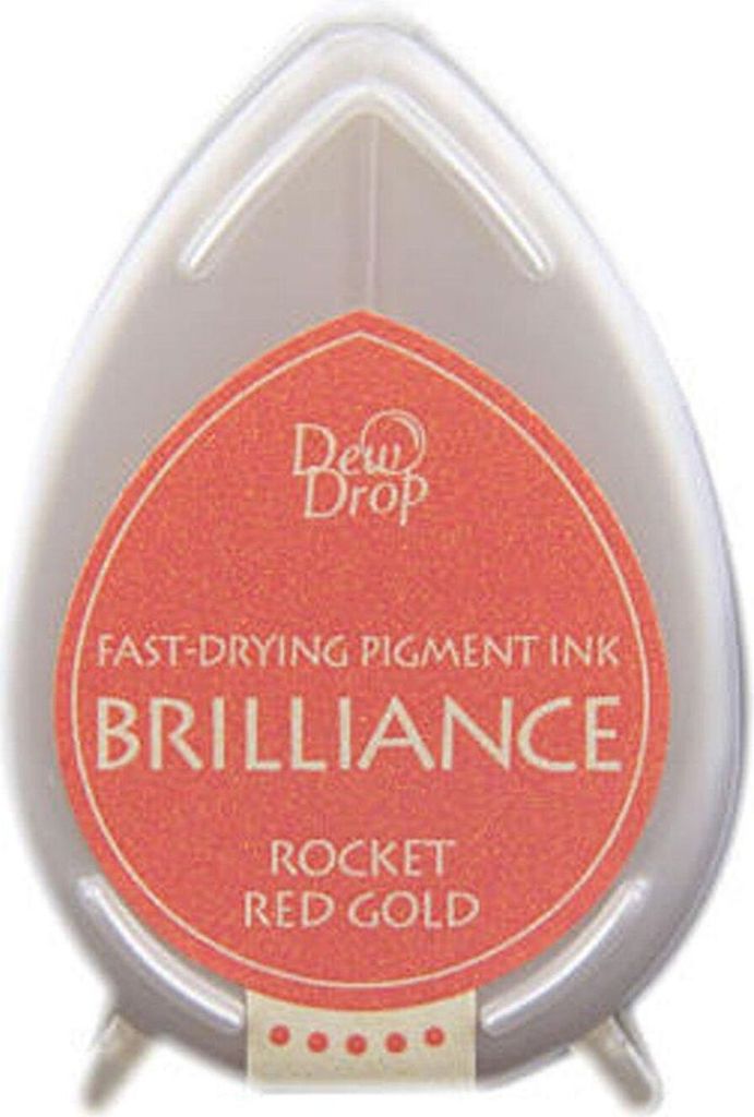 Tsukineko | Brilliance dew drop ink pad Rocket red gold