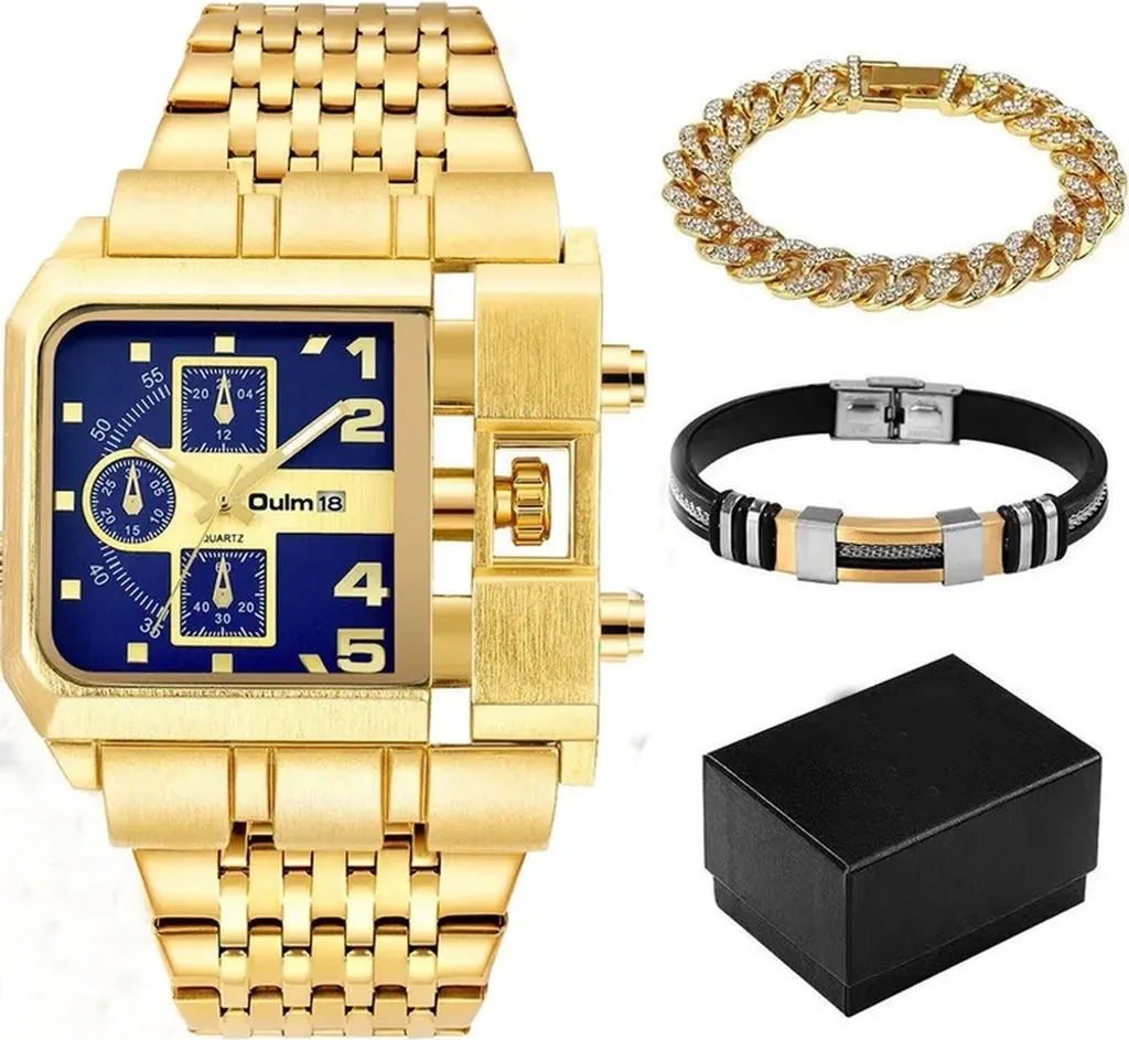 Montre de Luxe Brayan Or et Bleu : Alliez enfin Précision et Style Homme