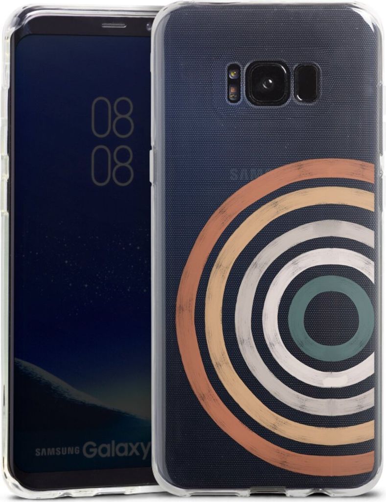 DeinDesign Handyhülle für Samsung Galaxy S8 Plus Silikon Hülle Case Smartphone Schutzhülle Kreise Regenbogen Wasserfarbe