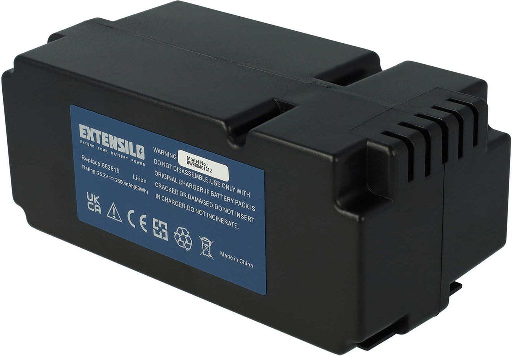 EXTENSILO Akku kompatibel mit Fuxtec FX-RB224, FX-RB218 Rasenmäher (2500mAh 25,2V Li-Ion)
