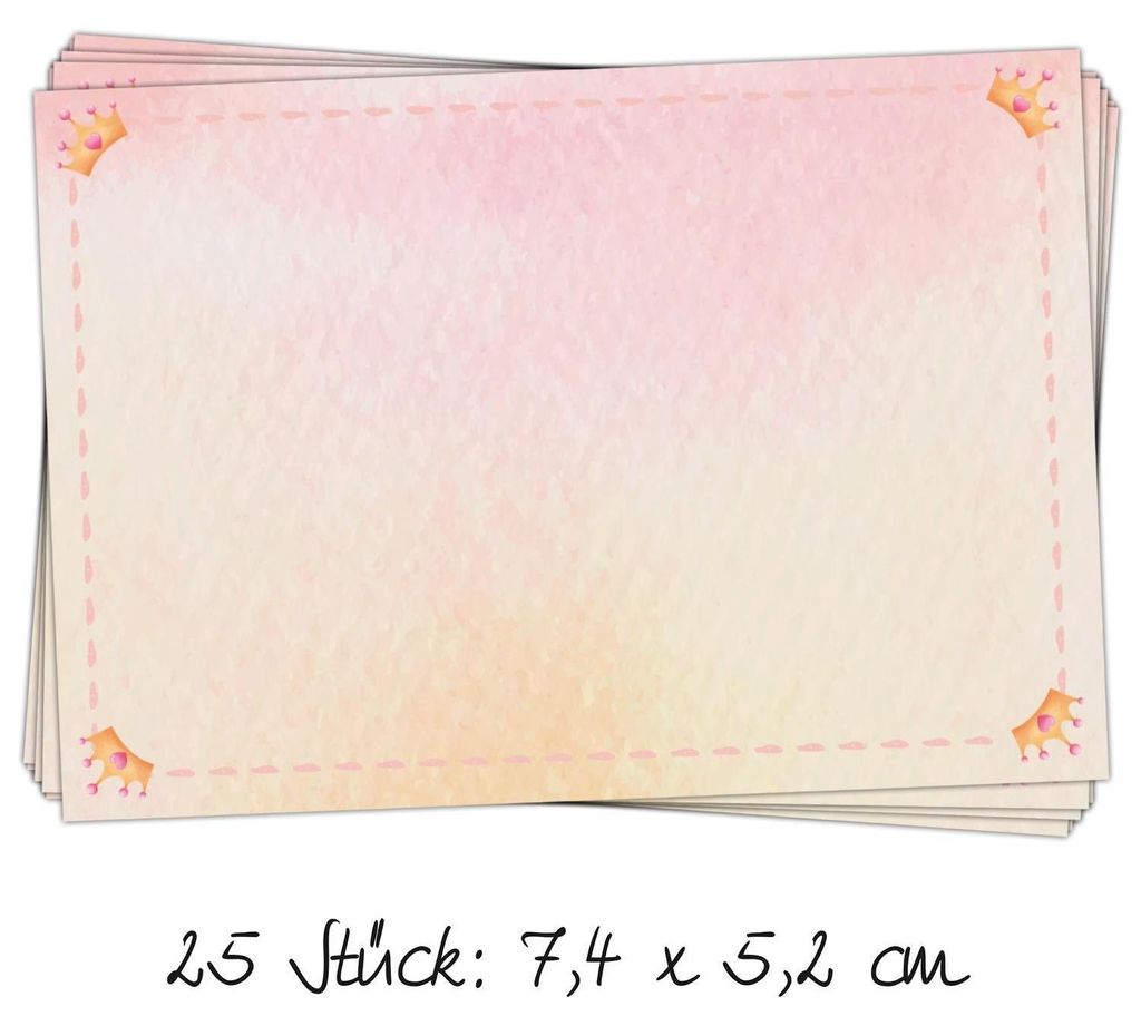 25 Adressaufkleber Namensaufkleber rosa gold zum Beschriften rechteckig 7,4 x 5,2 cm
