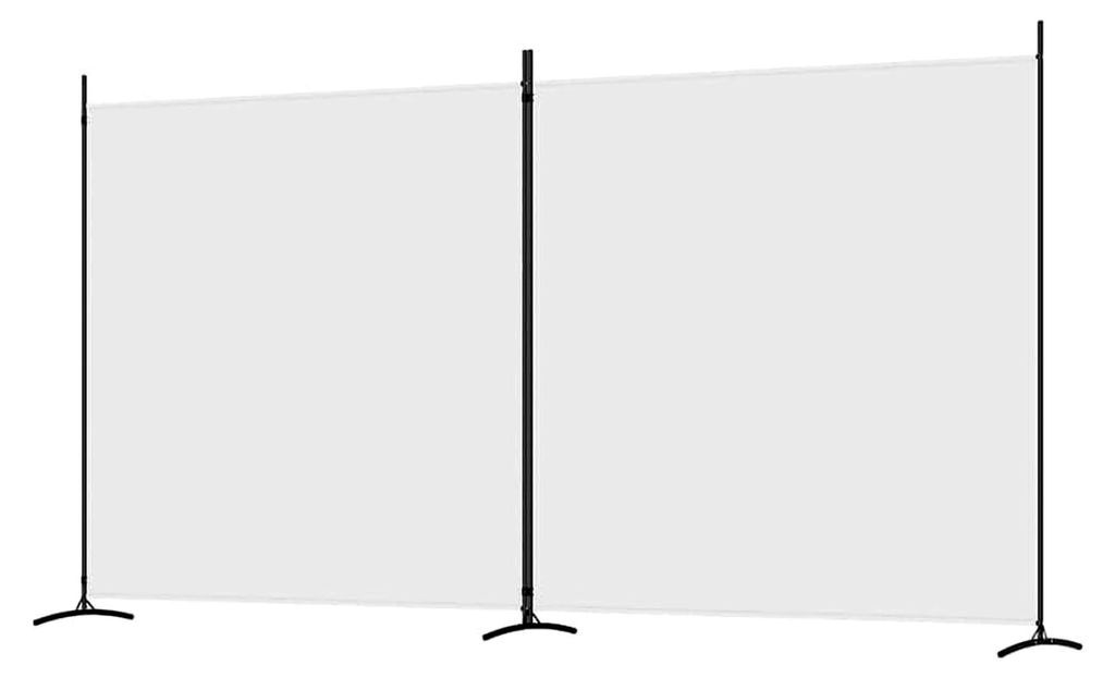 Raumtrenner 2-tlg. Paravent Sichtschutz Spanische Wand Wohnzimmer Schlafzimmer Weiß 348x180cm Stoff