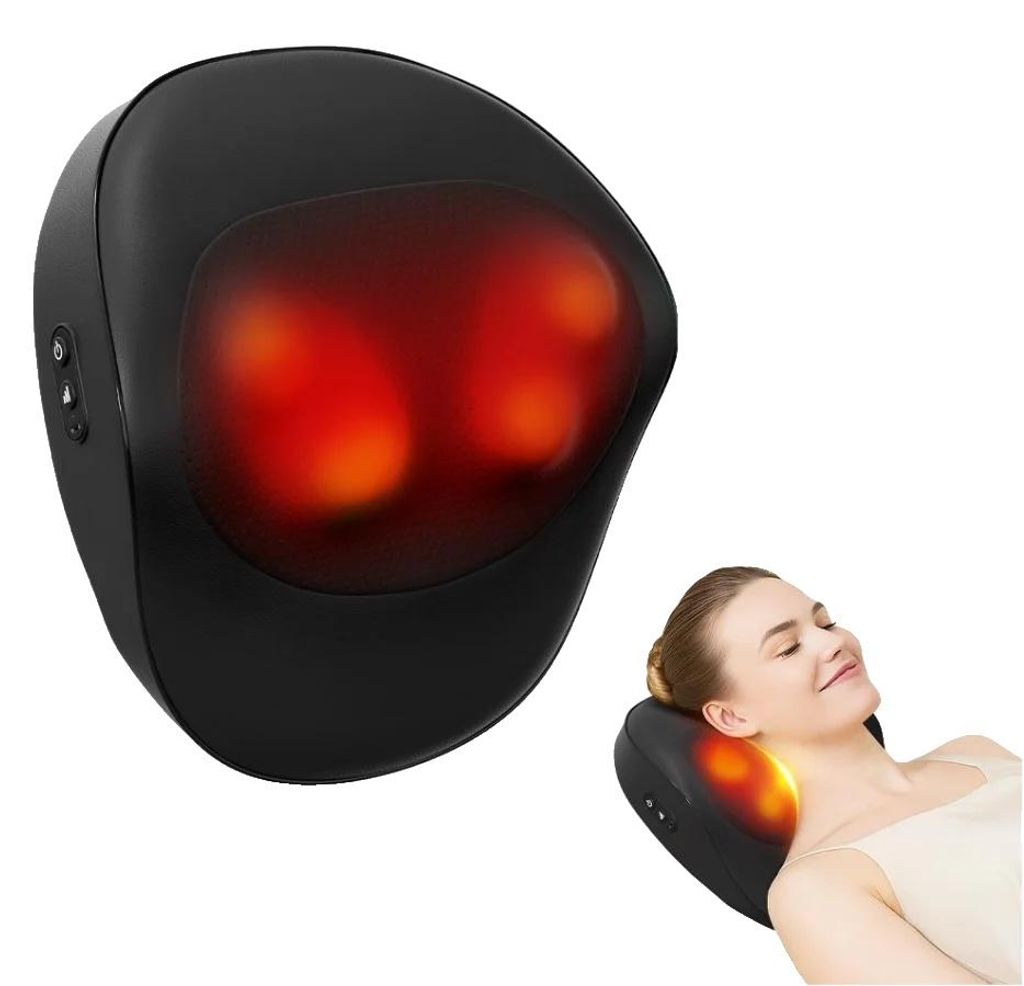 Massager, 3D Shiatsu Kneten, Einstellbare Heizfunktion, Schwarz, EU-Stecker