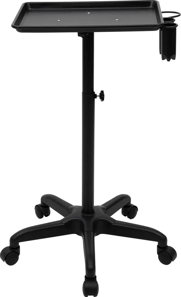 Desserte de salon de coiffure mobile avec tablette XL et porte-outils