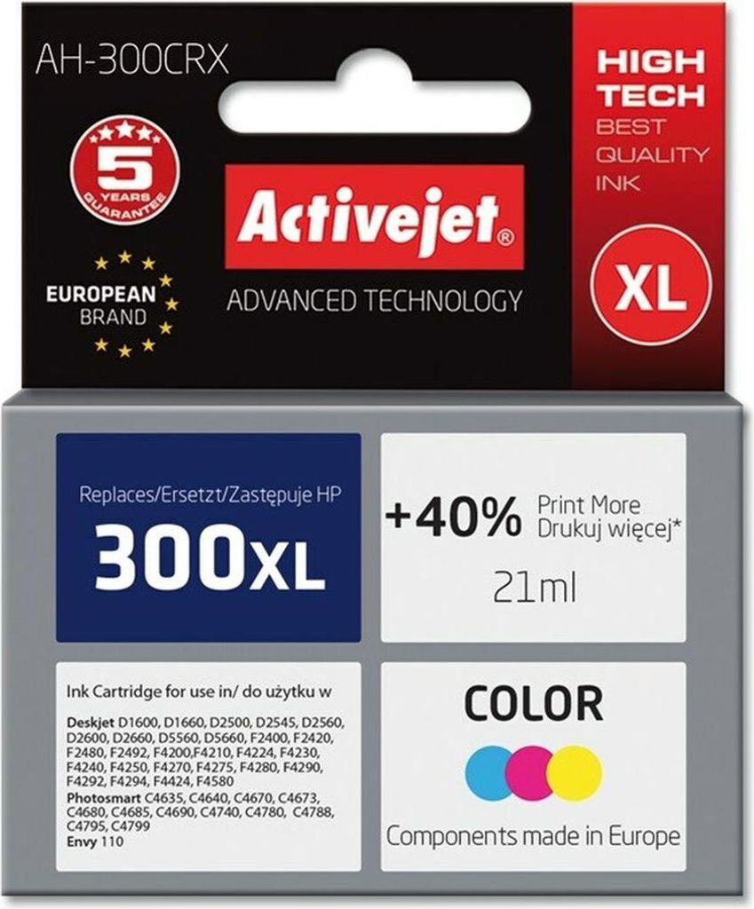 ActiveJet Tinte für HP 300XL CC644 reg AH300CRX