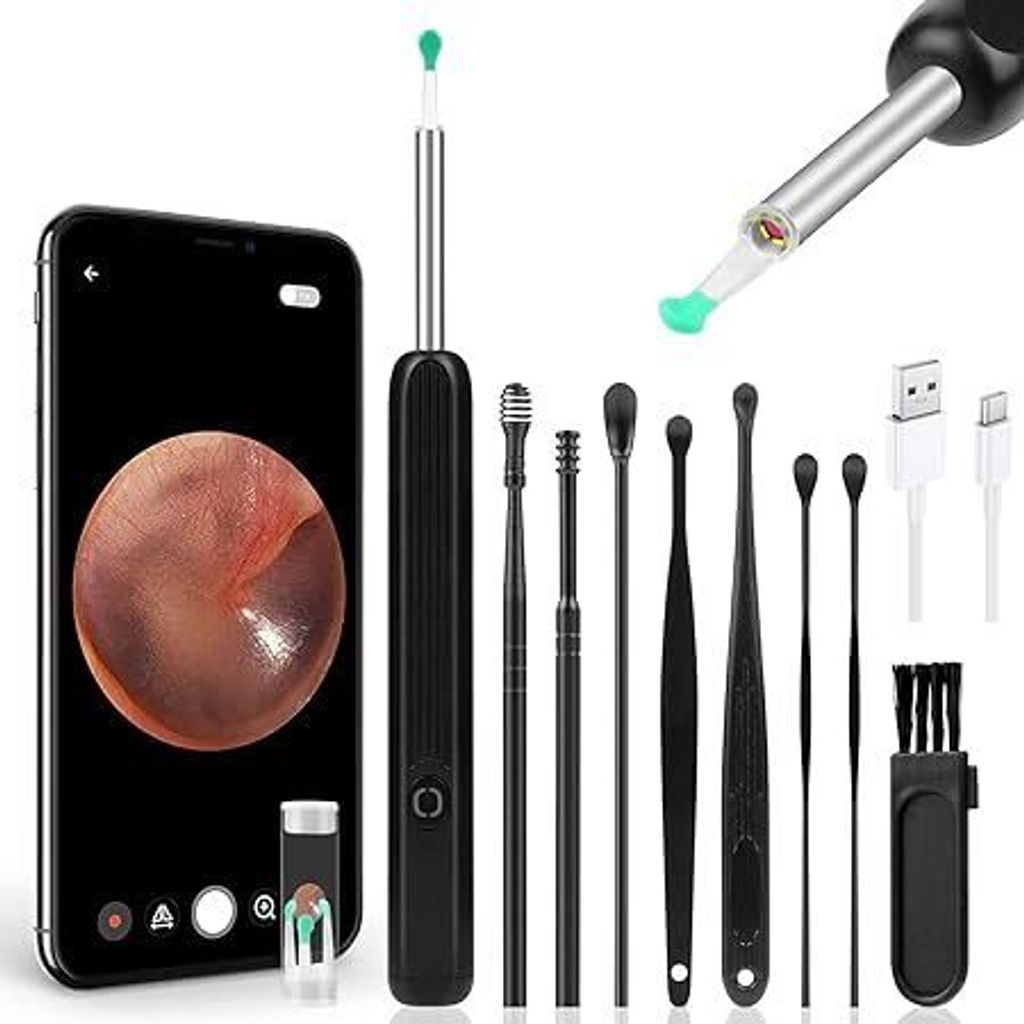 Ohrenschmalz Entferner Otoskop, Ohr Reinigung Set,LED, Produktbild 