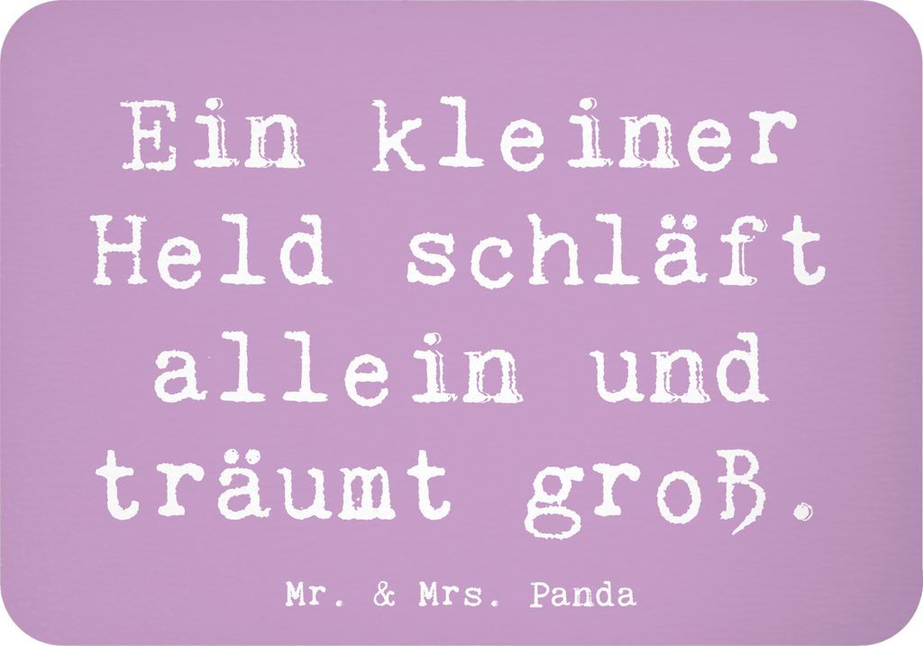 Mr. & Mrs. Panda magnet Spruch Alleine schlafen lernen - Lavendeltraum - Geschenk, zettelhalter, kleiner Held, Zuversicht, Kühlschrankmagnet, haft...