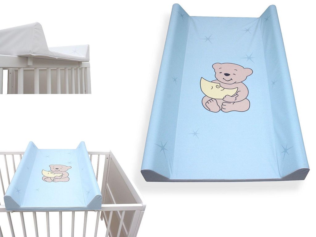 Wickeltisch Wickelbrett Wickelplatte Wickeltischauflage 80x50 cm blau