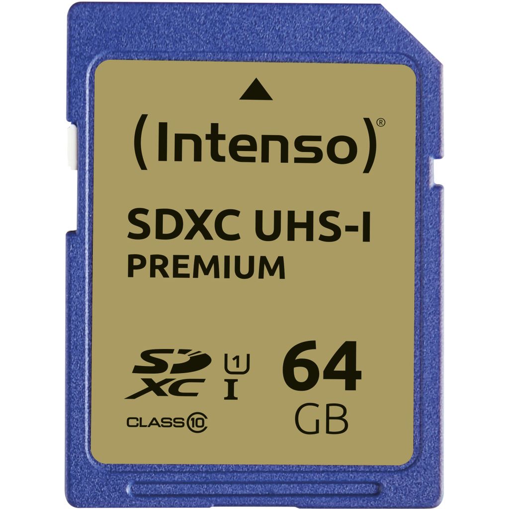 Scheda SD SDHC UHS-I 64GB Intenso Premium 1 Adattatore Immagine del prodotto 