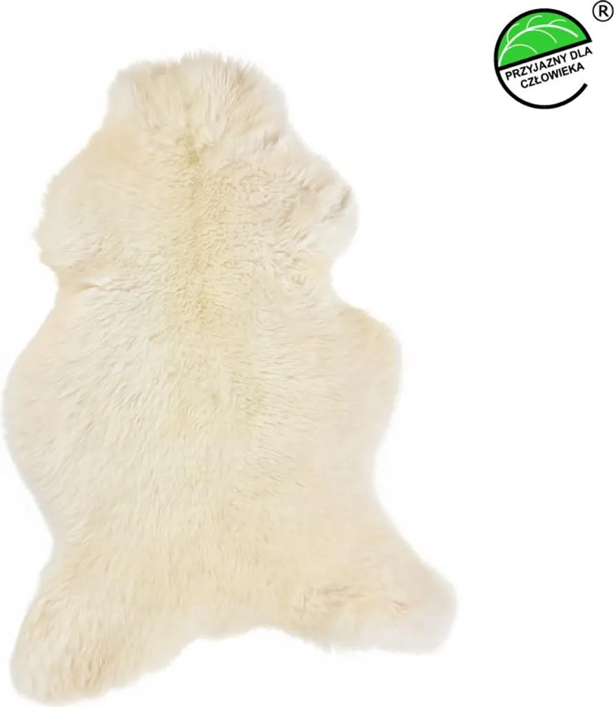 Peau de mouton blanc naturel 80-90cm : confort apaisant anti-froid