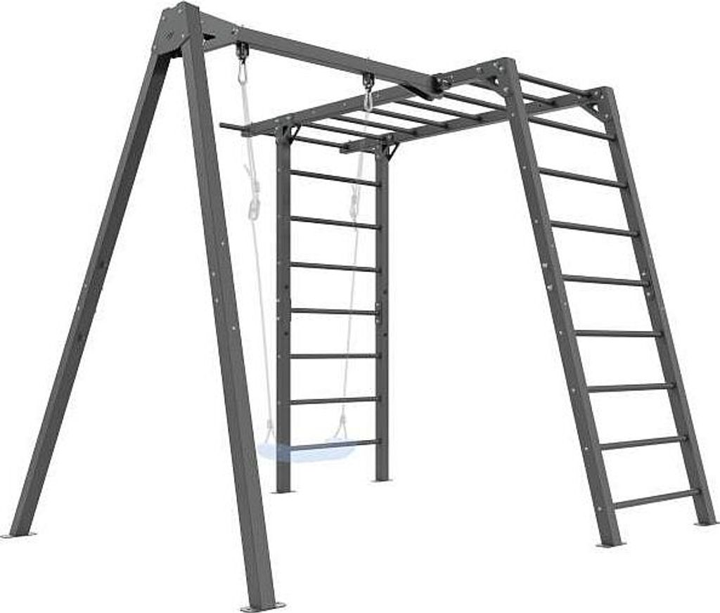OUTDOOR Set MO-Z6 Marbo Sport - Turnleiter PREMIUM - MO-016 + Einzelschaukel PREMIUM (Gestell) - MO-017