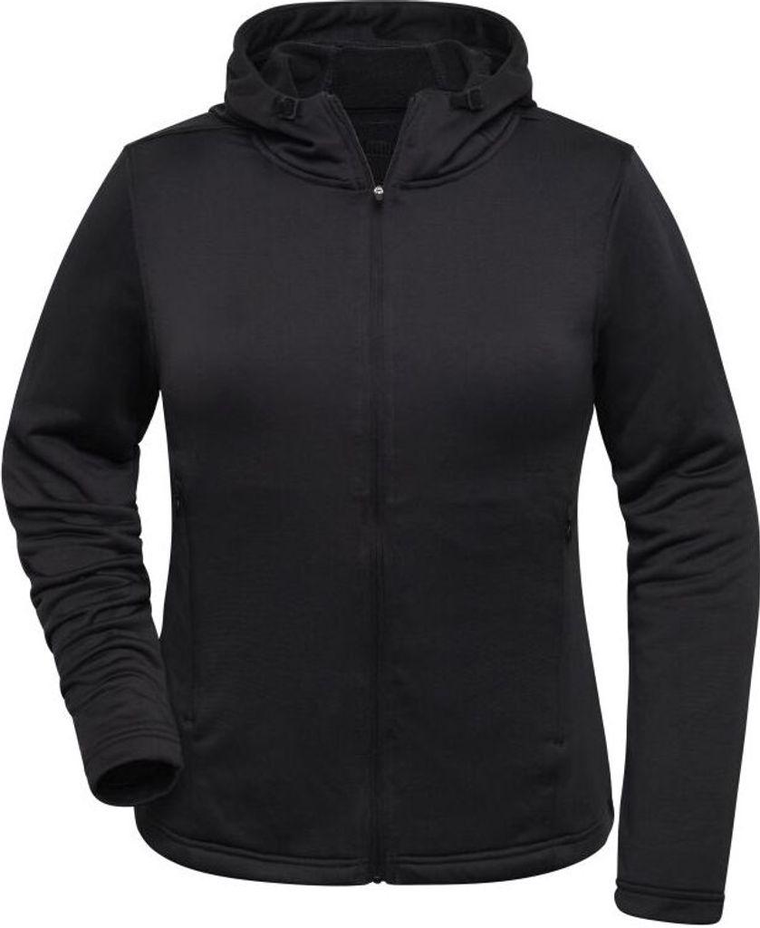 Ladies' Sports Zip Hoody black, Gr. L