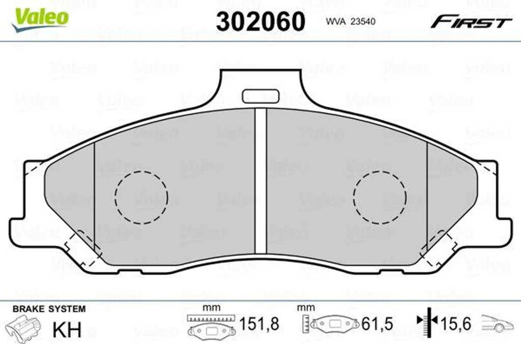 Plaquettes de frein Valeo 302060 qualité OE 4118745 sécurité maximale
