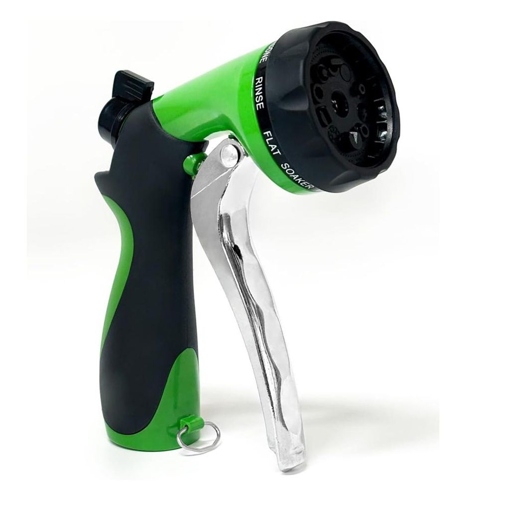 Bewässerungsbrause Gartenbrause, Metall Hochdruck Garten Handbrause Einstellbarer Wasserdurchfluss für Garten Bewässerung Autowaschen, Grün