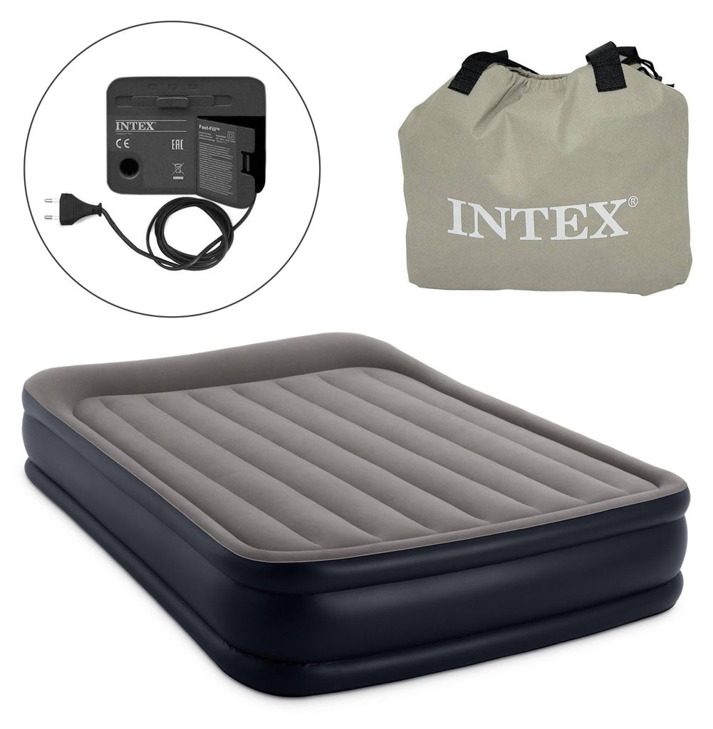 Materasso gonfiabile 203x152 cm con pompa, marca INTEX, Immagine del prodotto 