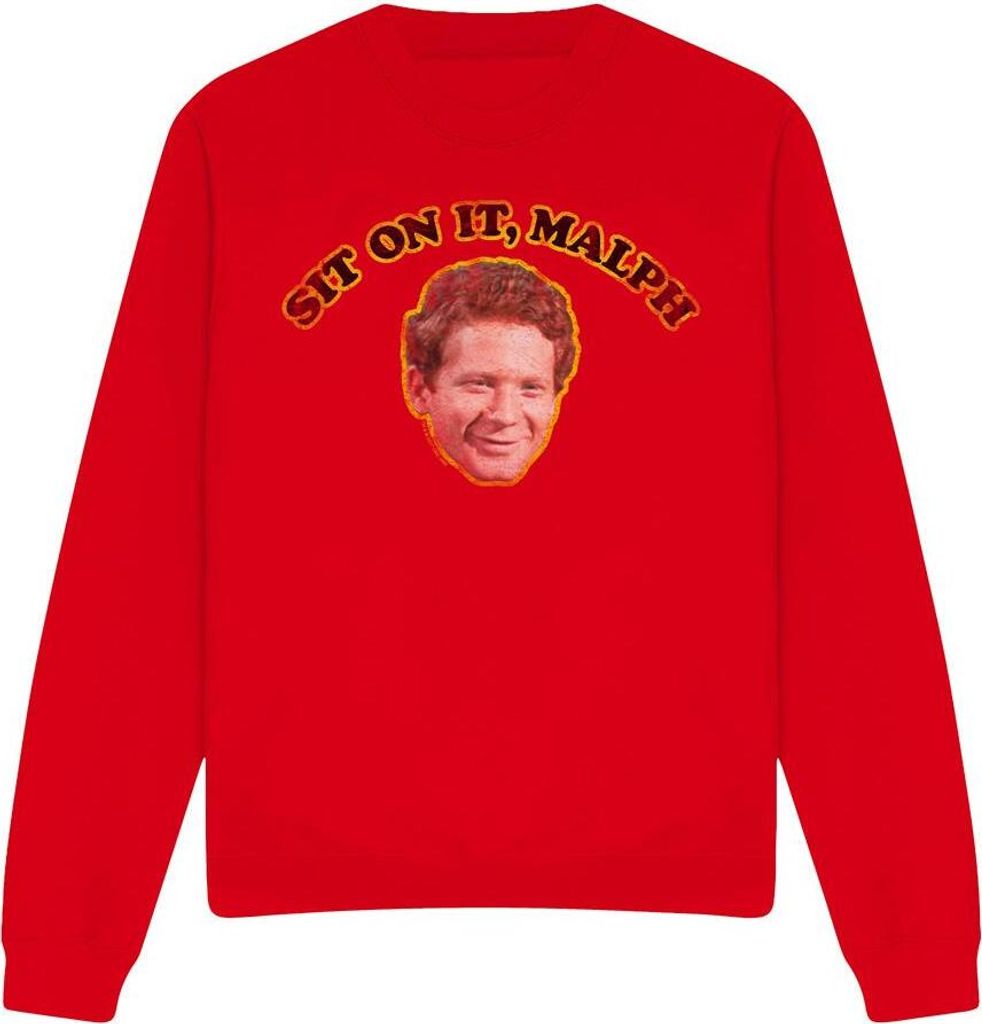 Happy Days - "Sit on it Malph" Sweatshirt für Herren/Damen Uni TV11382 (S) (Rot)